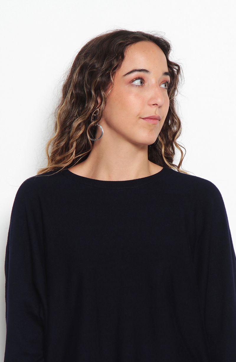 Sweater Manga Larga Solido    Escote Redondo-2