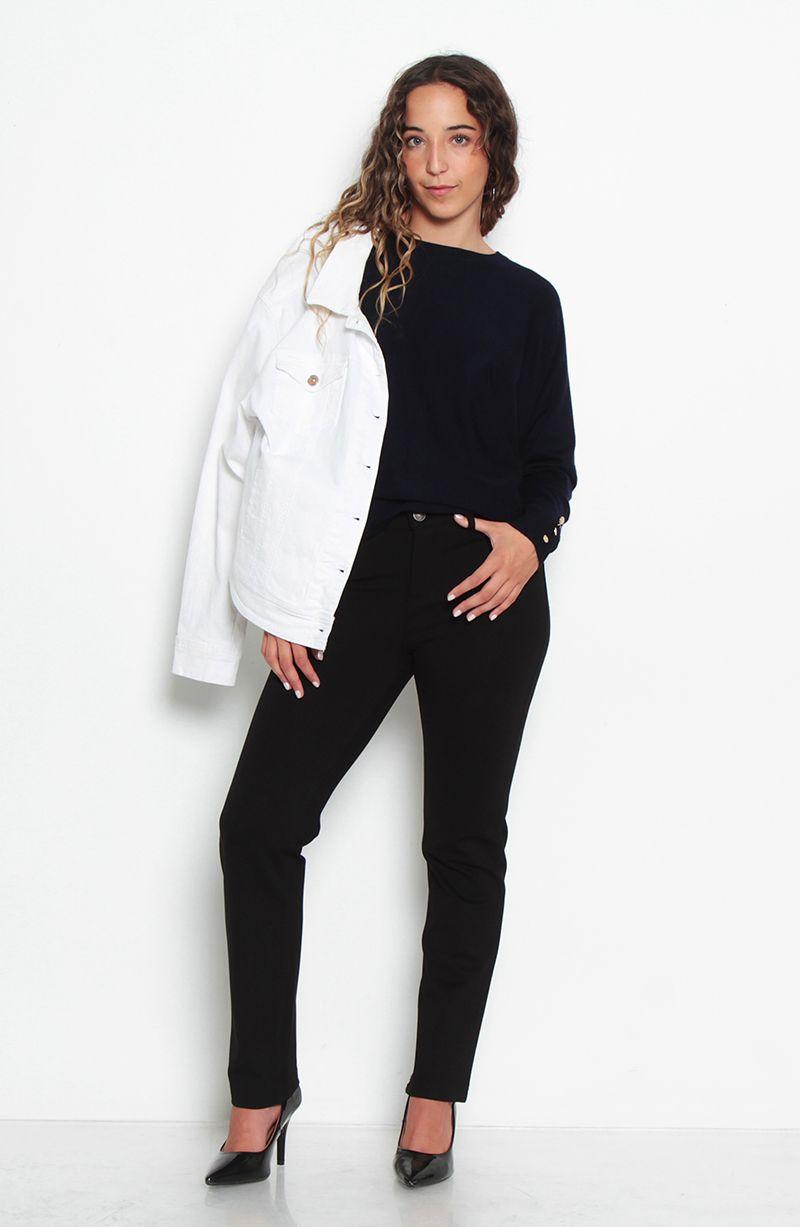 Sweater Manga Larga Solido    Escote Redondo-6