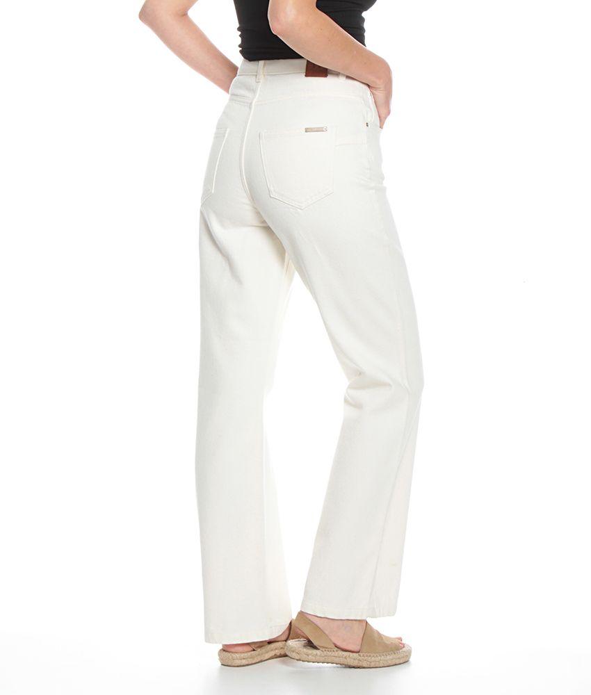 Jeans Tiro Alto Flare Push Up Pretina Basica Un Boton-3