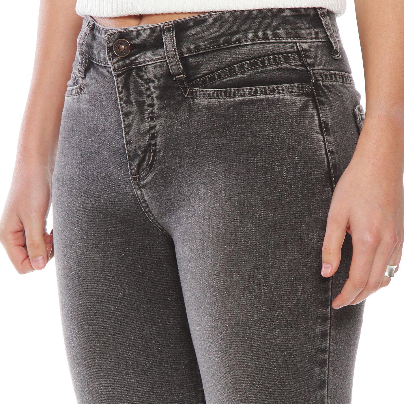 Jeans Recto Clasico Tiro Alto Pretina 1 Boton-2