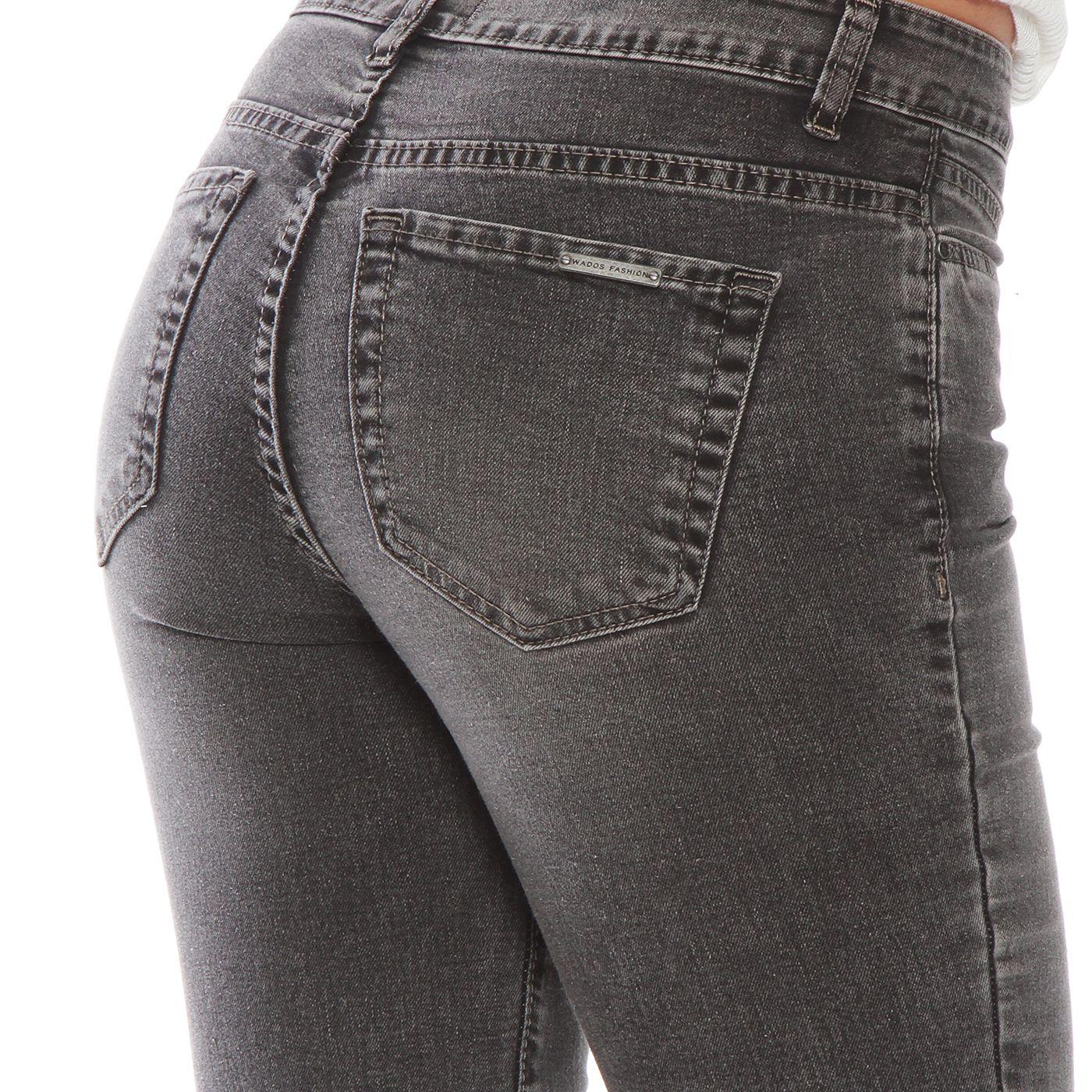 Jeans Recto Clasico Tiro Alto Pretina 1 Boton-5