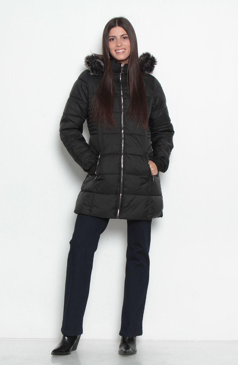 Parka Manga Larga Con Capucha    Y Cierre En Delantero-7