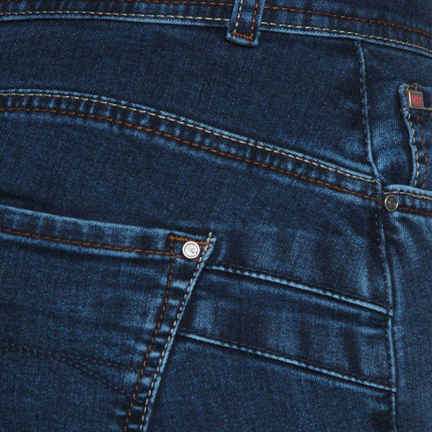 Jeans Recto Tiro Medio Push In Push Up Pretina  Media Dos Botones-3