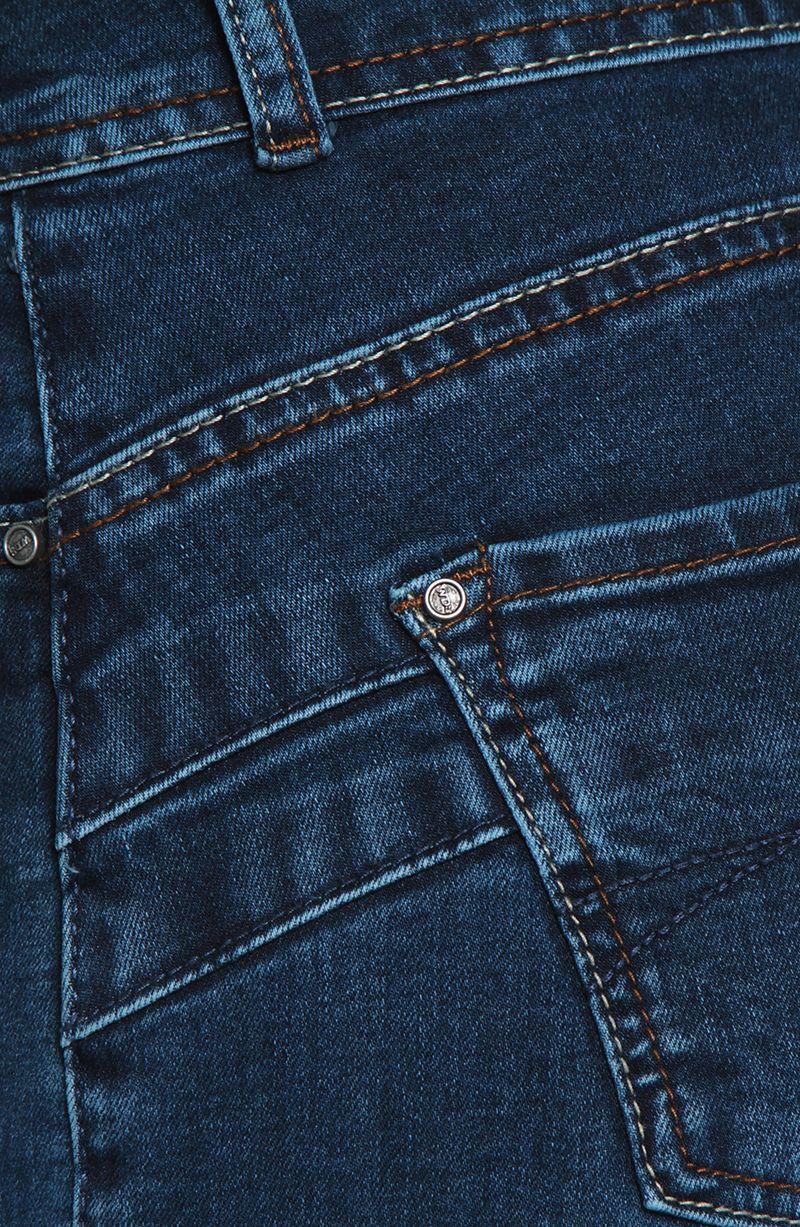 Jeans Recto Tiro Medio Push In Push Up Pretina  Media Dos Botones-5