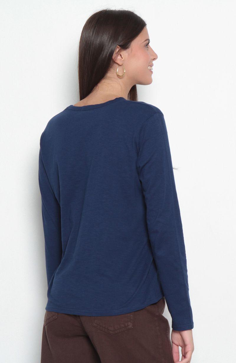 Polera Manga Larga Escote V-2