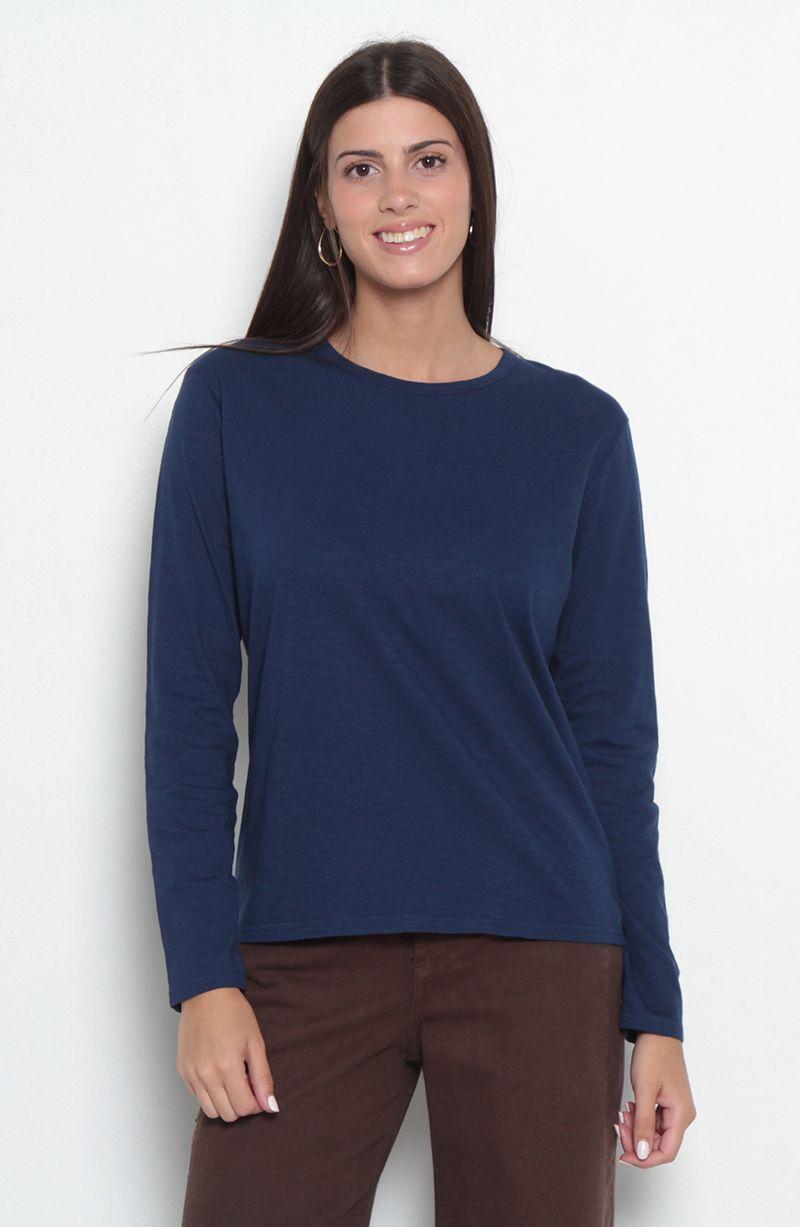 Polera Manga Larga Escote V-0
