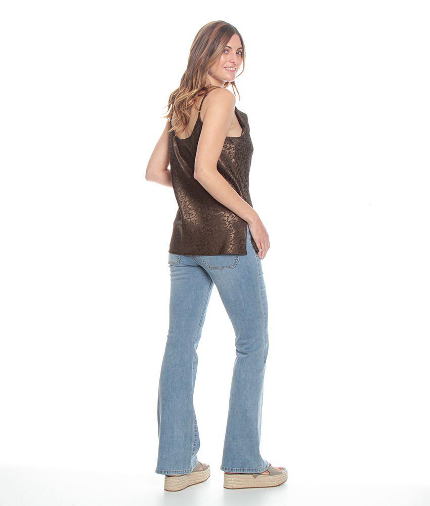 Blusa Sin Manga Pabilo Estampada Escote Bote-4