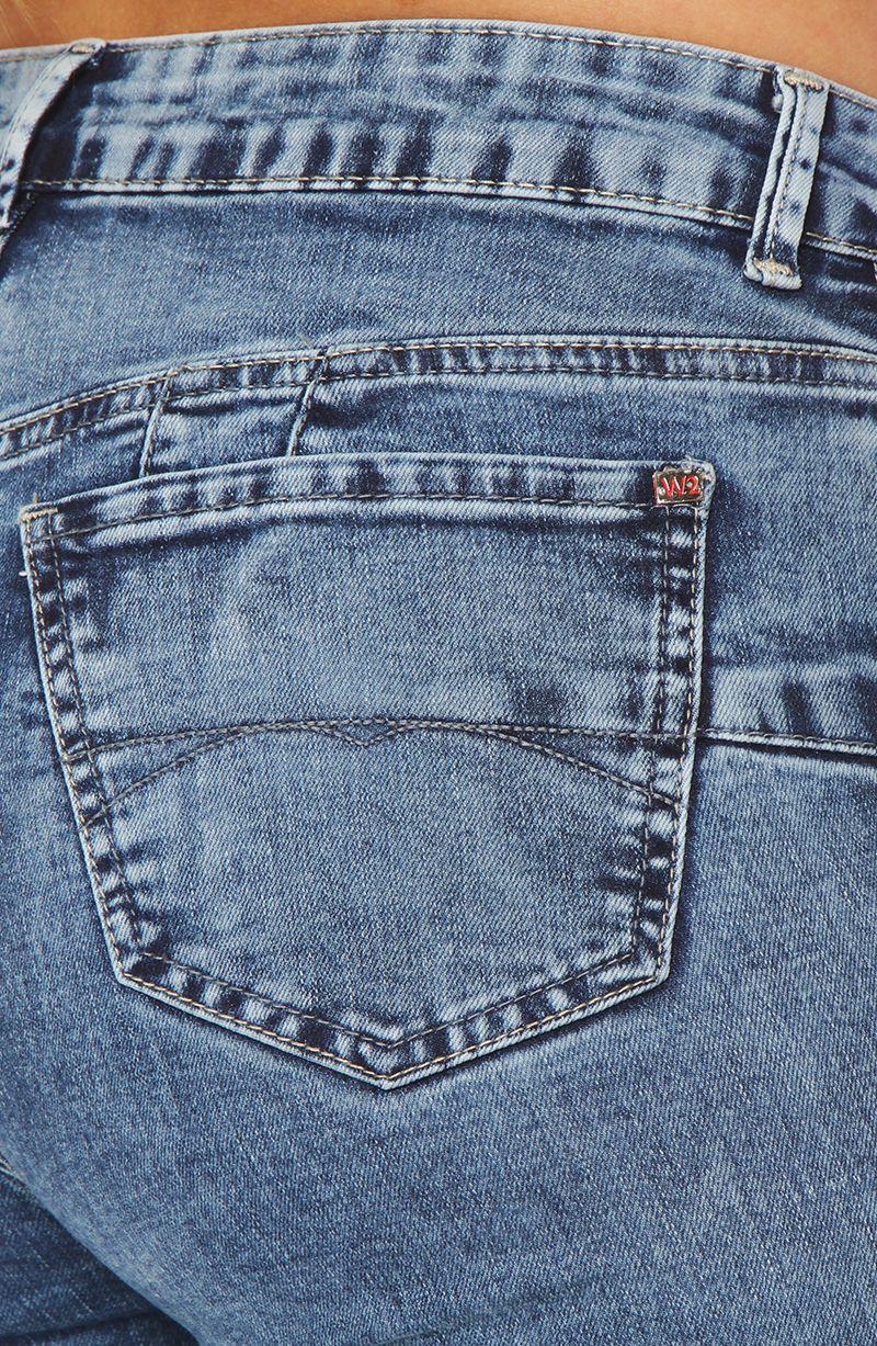 Jeans Flare Tiro Alto Pretina Basica  Un Boton Push Up-7