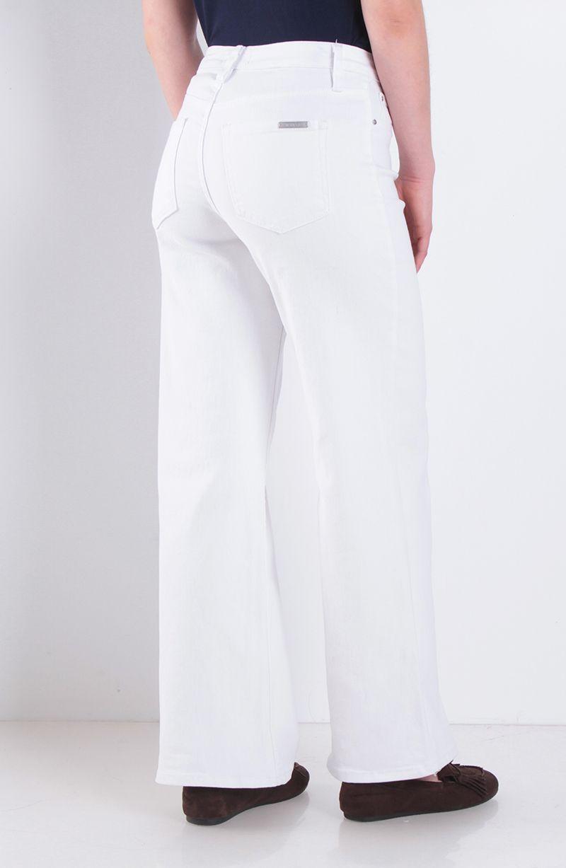 Jeans Wide Leg Tiro Alto Pretina Basica 1 Boton-3