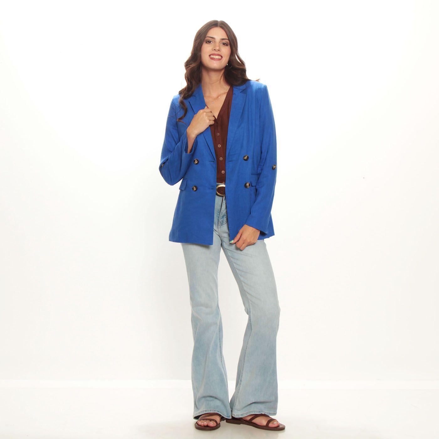 Blazer Manga Larga Con Bolsillo-3