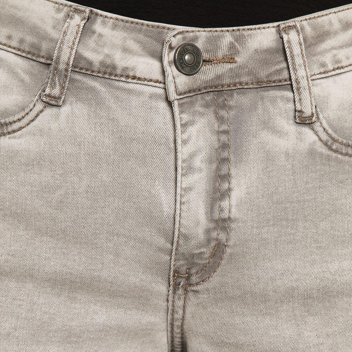 Bermuda Denim Tiro Alto Bordado Pretina Basica 1 Boton-6