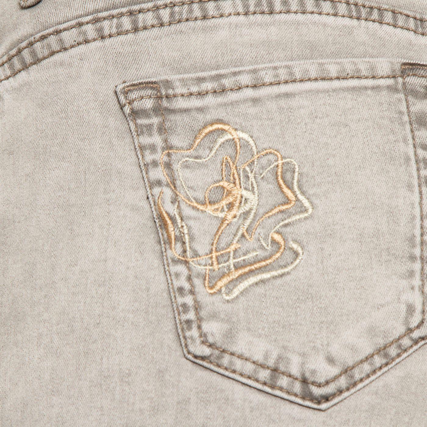 Bermuda Denim Tiro Alto Bordado Pretina Basica 1 Boton-9