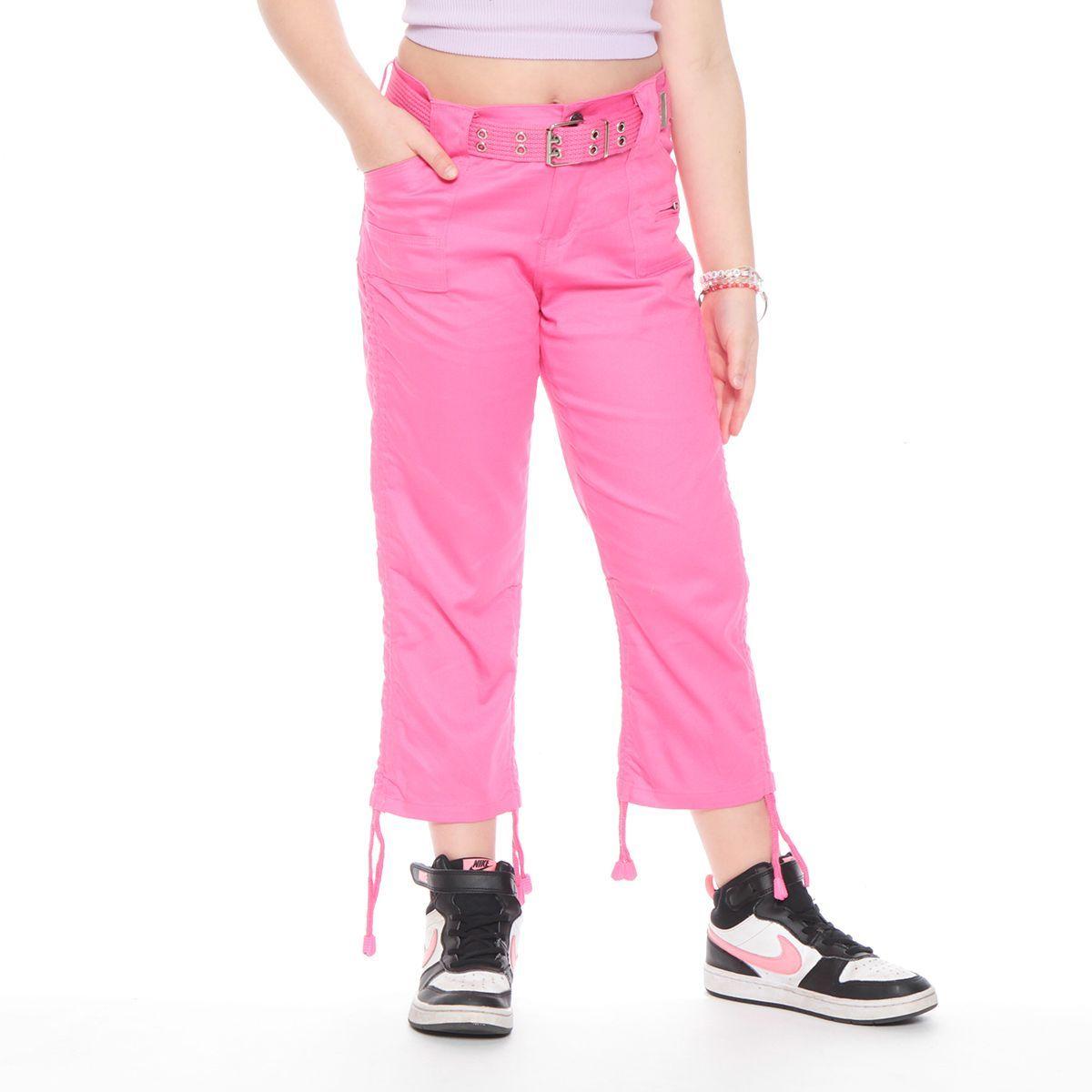 CAPRI ROSADO INFANTIL CON CINTURON Y RECOGIDO EN BASTA-1