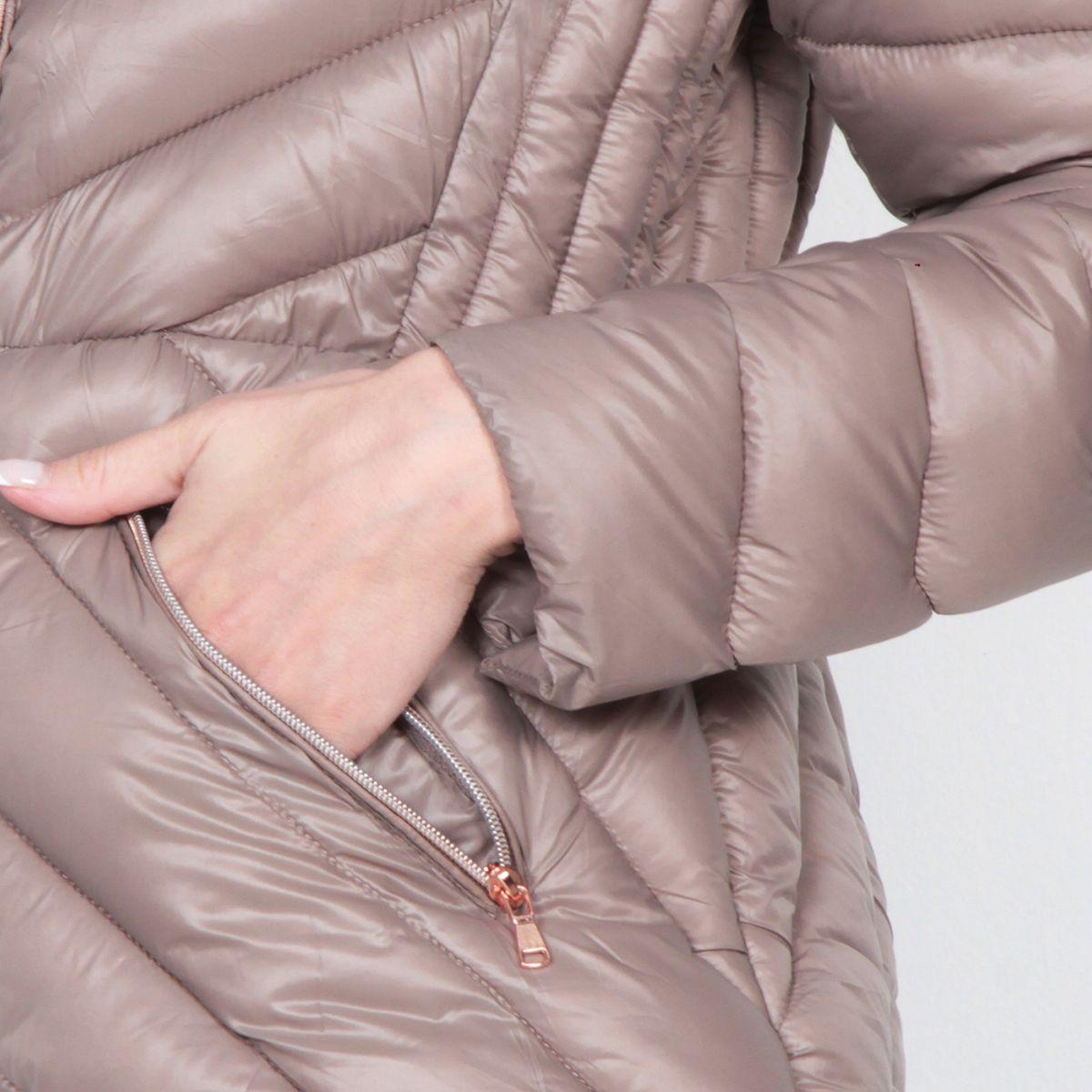 Parka Manga Larga Con Capucha Solido-2