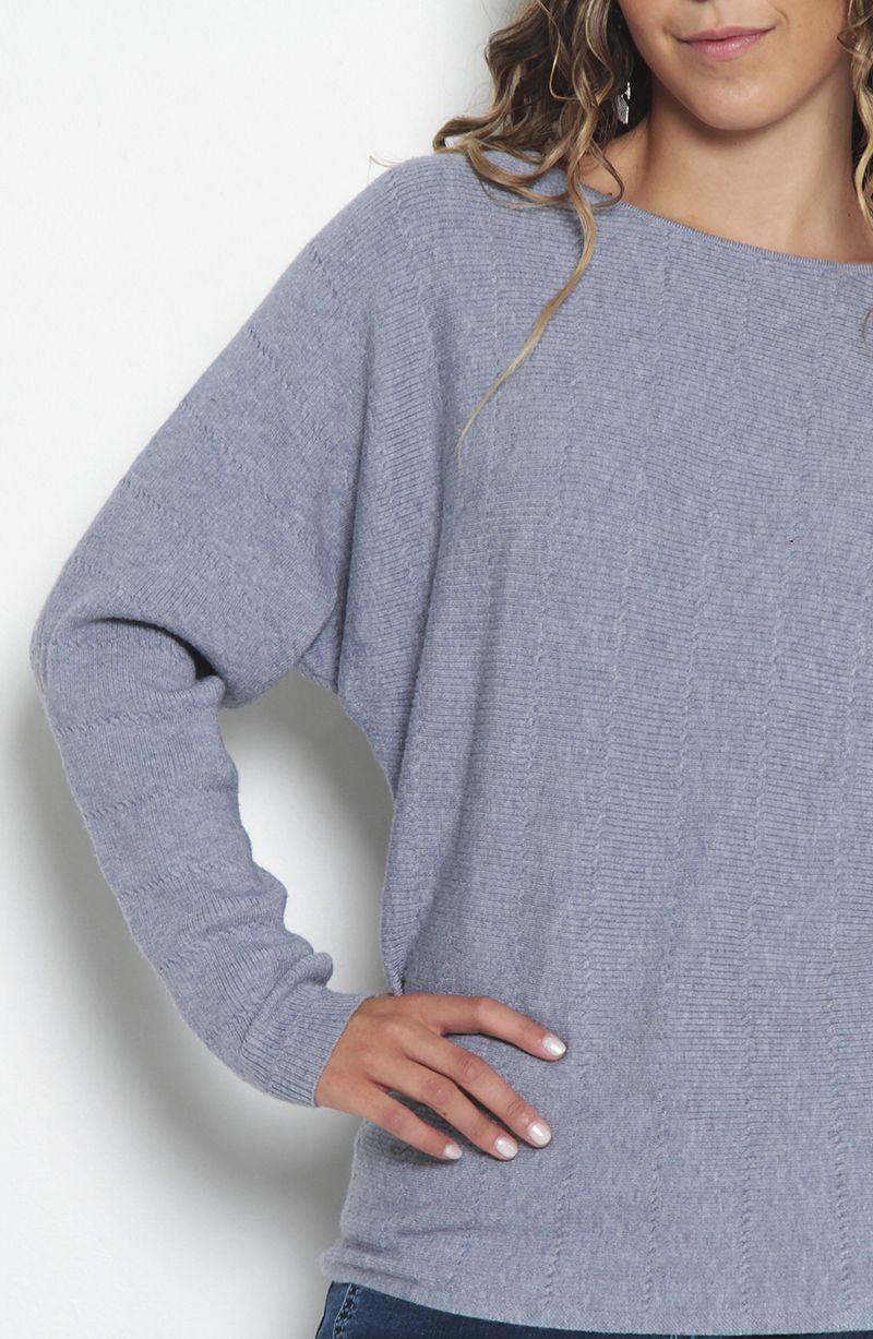 Sweater Cuello Redondo Manga Kimono-6