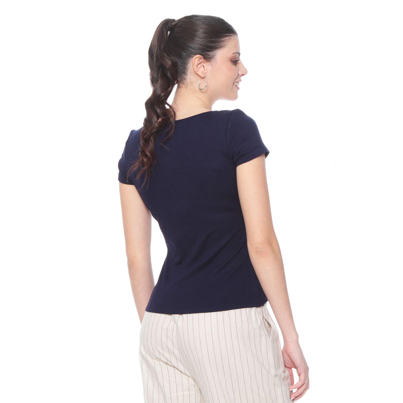 Polera Manga Corta Solida Escote  Cuadrado-5