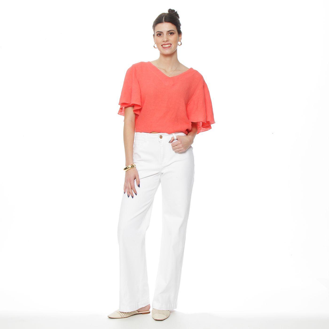 Jeans   Pretina  Basica 1 Boton Wide Leg Tiro Alto-2