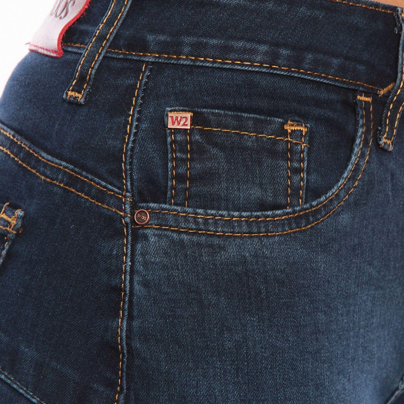 Jeans Tiro Medio Flare Pretina Basica Un Boton-3
