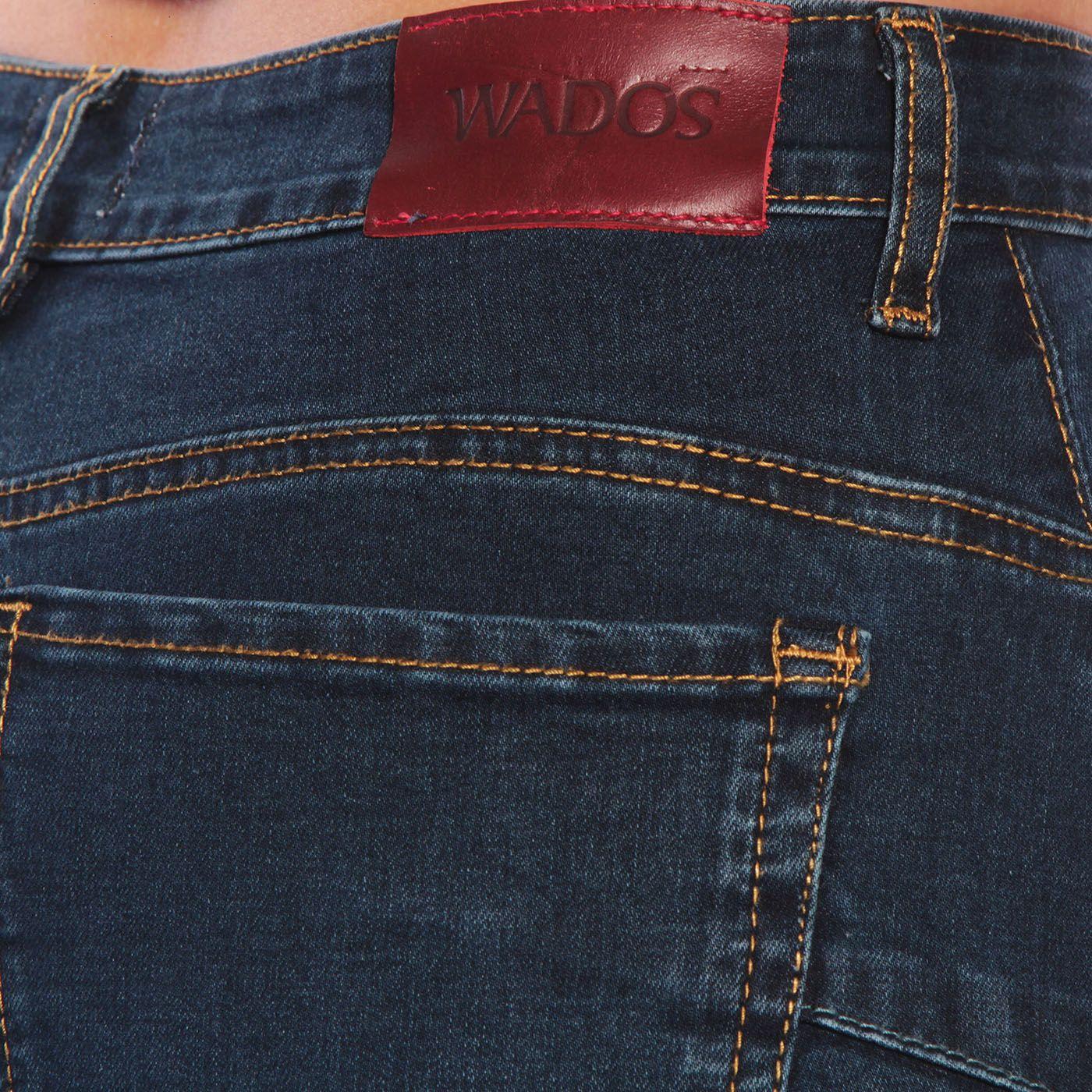 Jeans Tiro Medio Flare Pretina Basica Un Boton-4