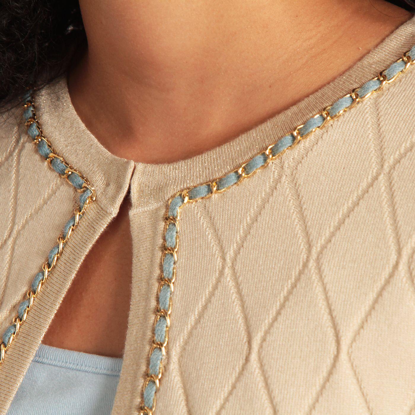 Chaleco Manga Larga Abierto En Delantero-3