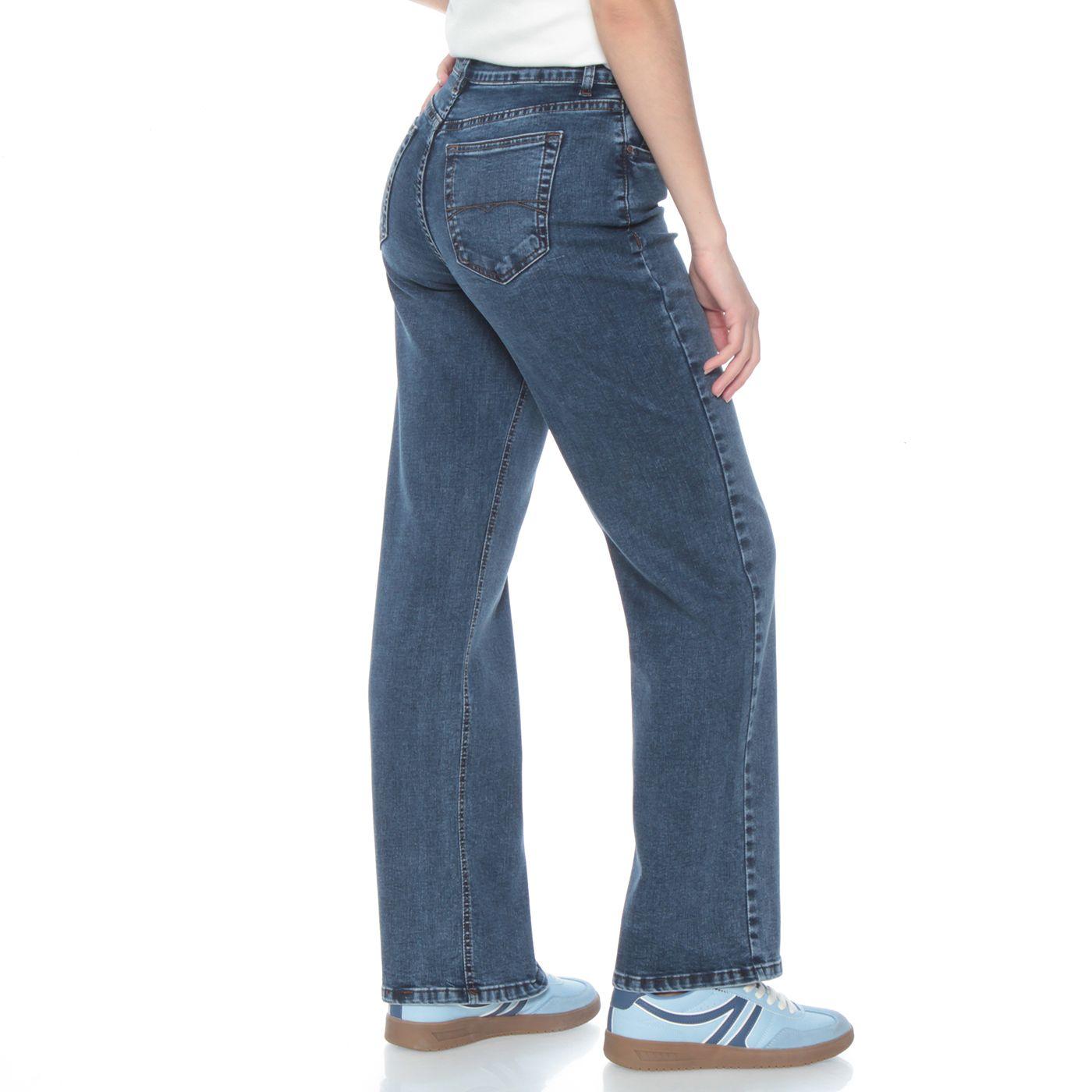Jeans Pretina Basica Recto Tiro Alto 1 Boton-2