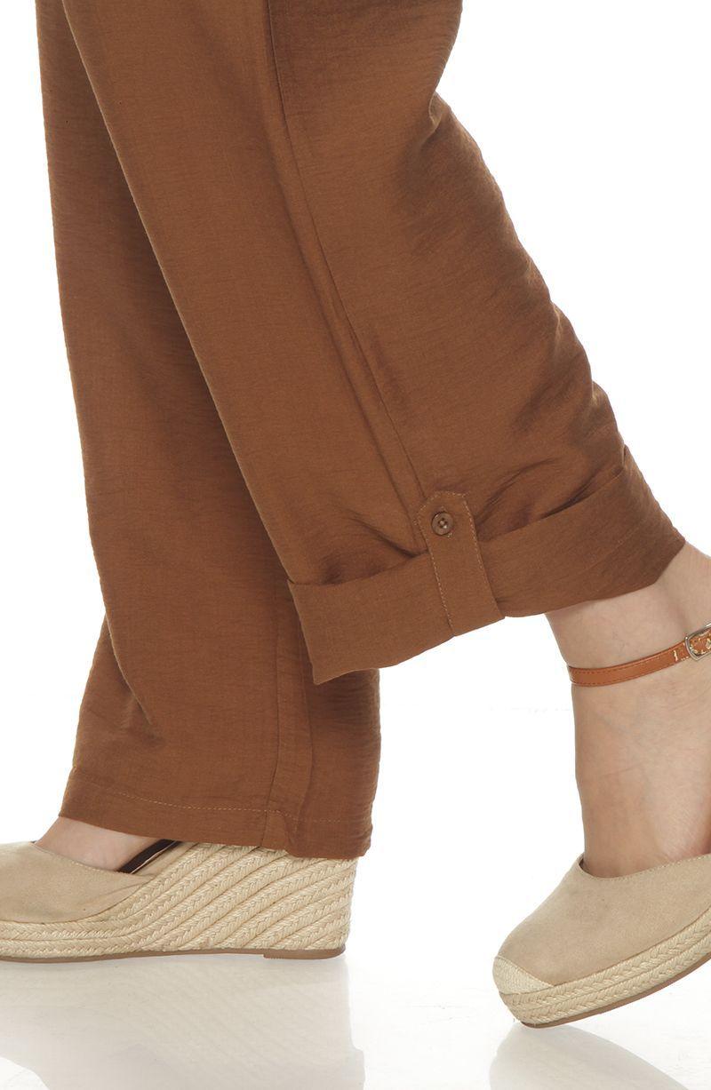 Pantalon Wide Leg Cargo Tiro Alto Pretina Elasticada Y Lazo-2