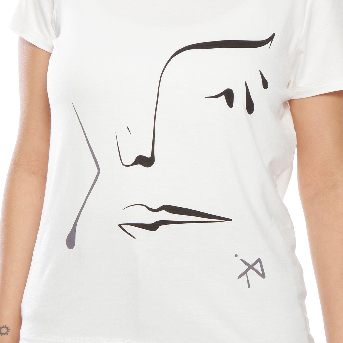 Polera Manga Corta  Estampada Escote Redondo-1
