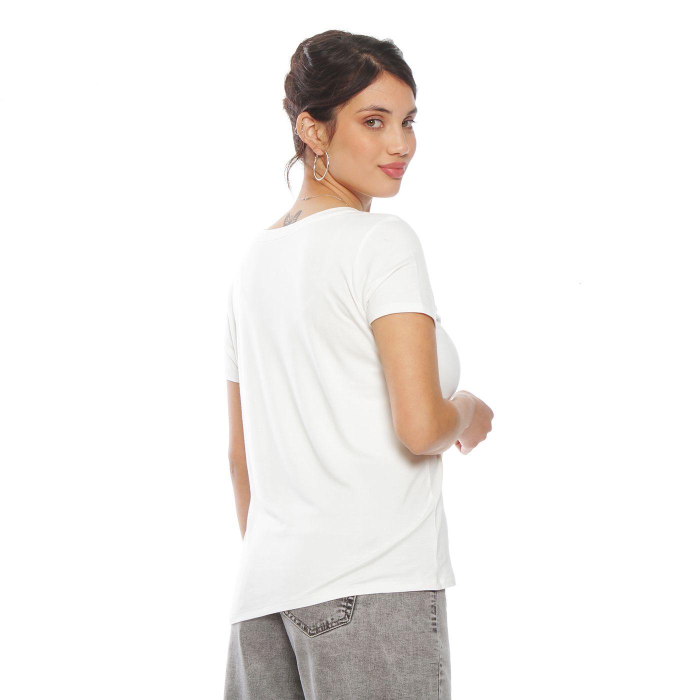 Polera Manga Corta  Estampada Escote Redondo-5
