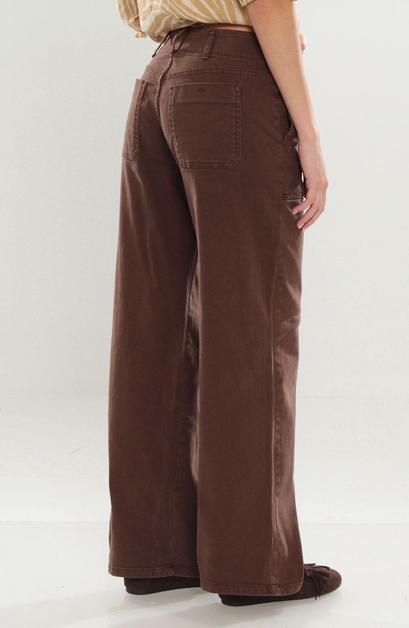 Jeans Cargo Wide Leg Tiro Alto Pretina Basica 1 Boton-4