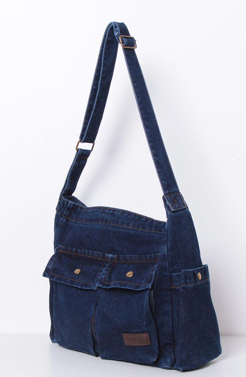 Bolso Denim Con Bolsillos-2