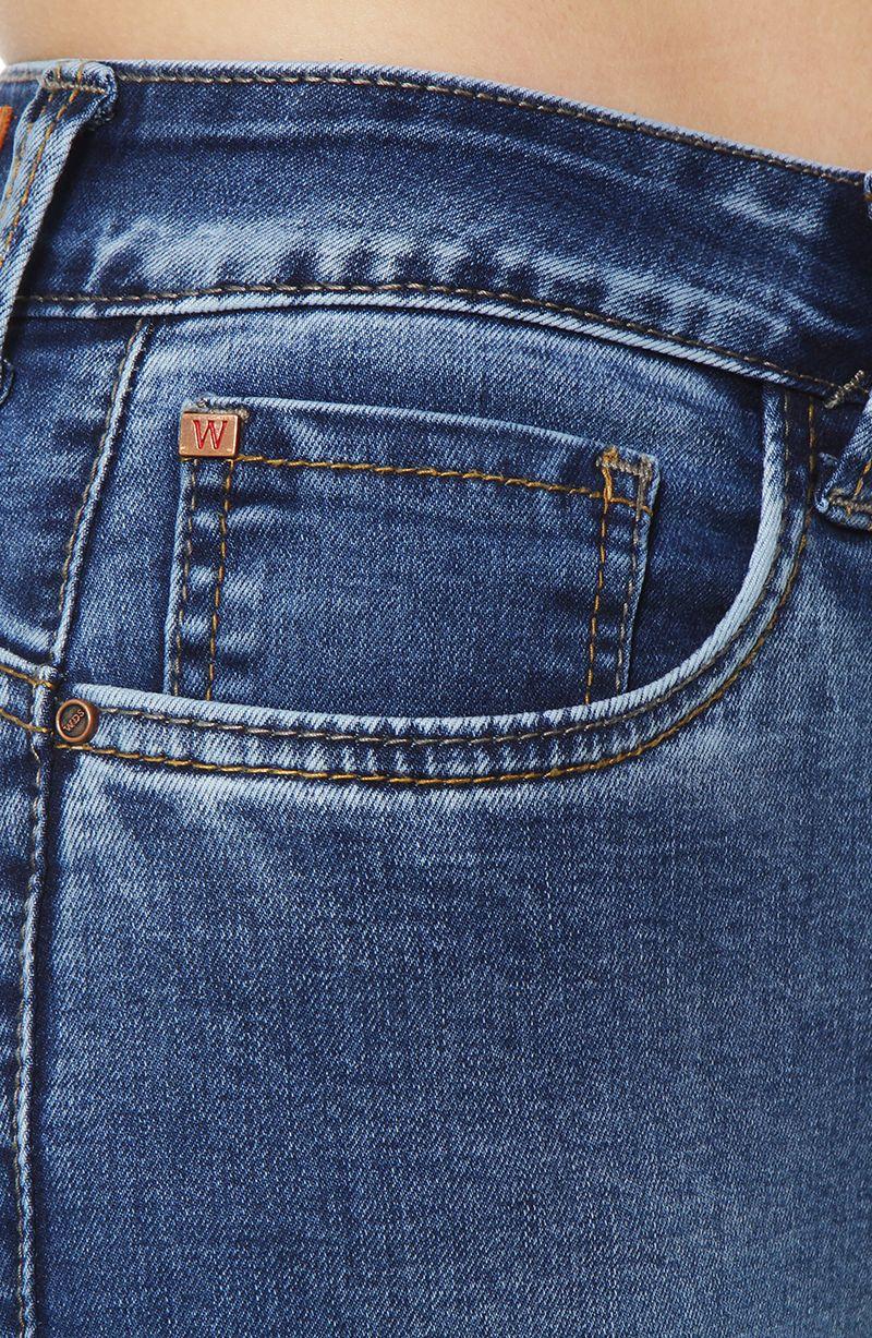 Jeans Recto Tiro Alto  Pretina Basica 1 Boton Push In Push Up-7