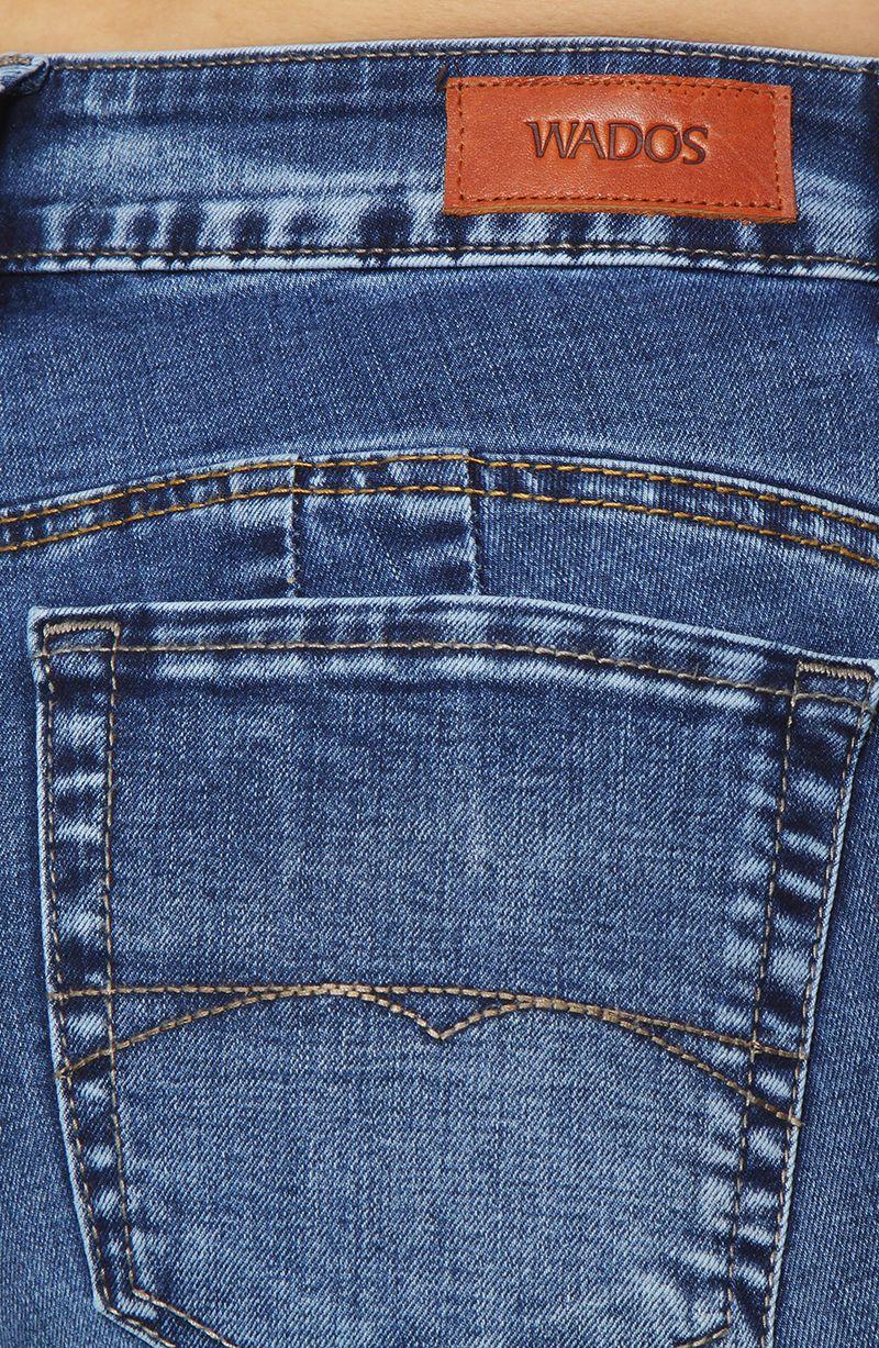 Jeans Recto Tiro Alto  Pretina Basica 1 Boton Push In Push Up-8