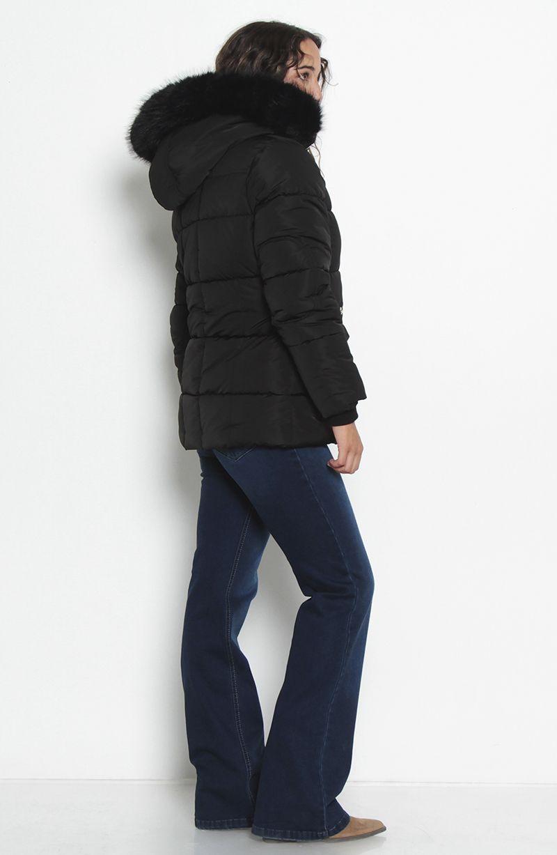 Parka Manga Larga Con Capucha Y Cierre En El Delantero Con Bolsillo-7