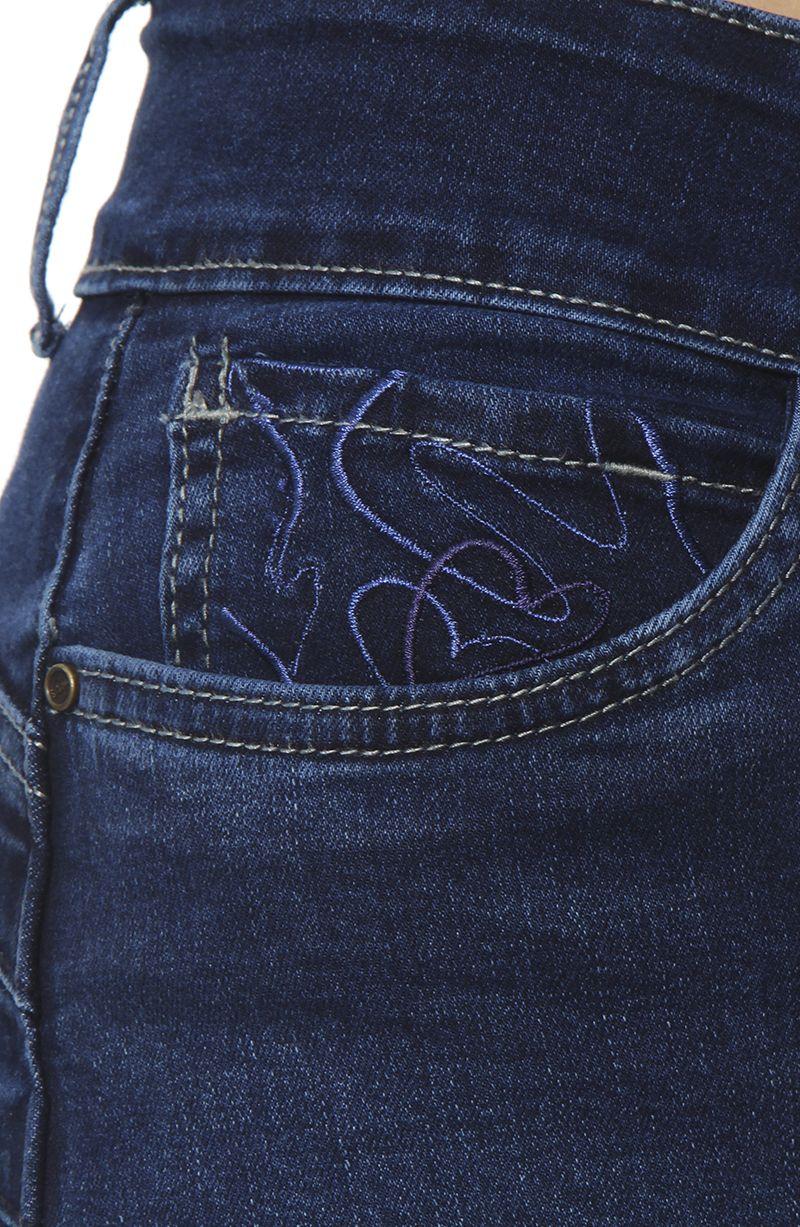 Jeans Recto Tiro Alto Pretina Media  Aplicacion Bordado-6