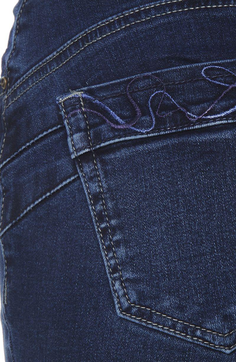 Jeans Recto Tiro Alto Pretina Media  Aplicacion Bordado-8