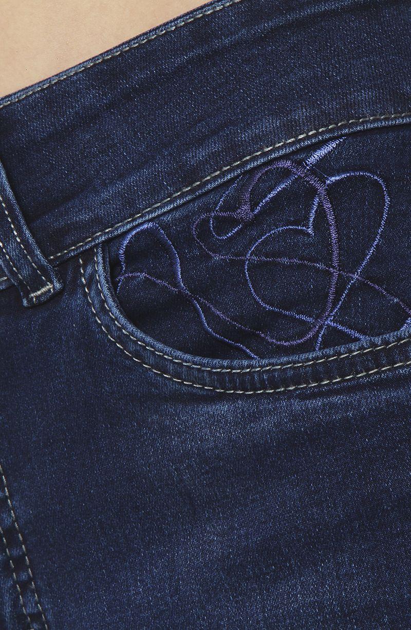 Jeans Recto Tiro Alto Pretina Media  Aplicacion Bordado-9
