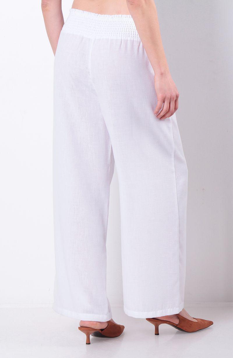 Pantalon Wide Leg Tiro Alto Pretina Elasticada-2