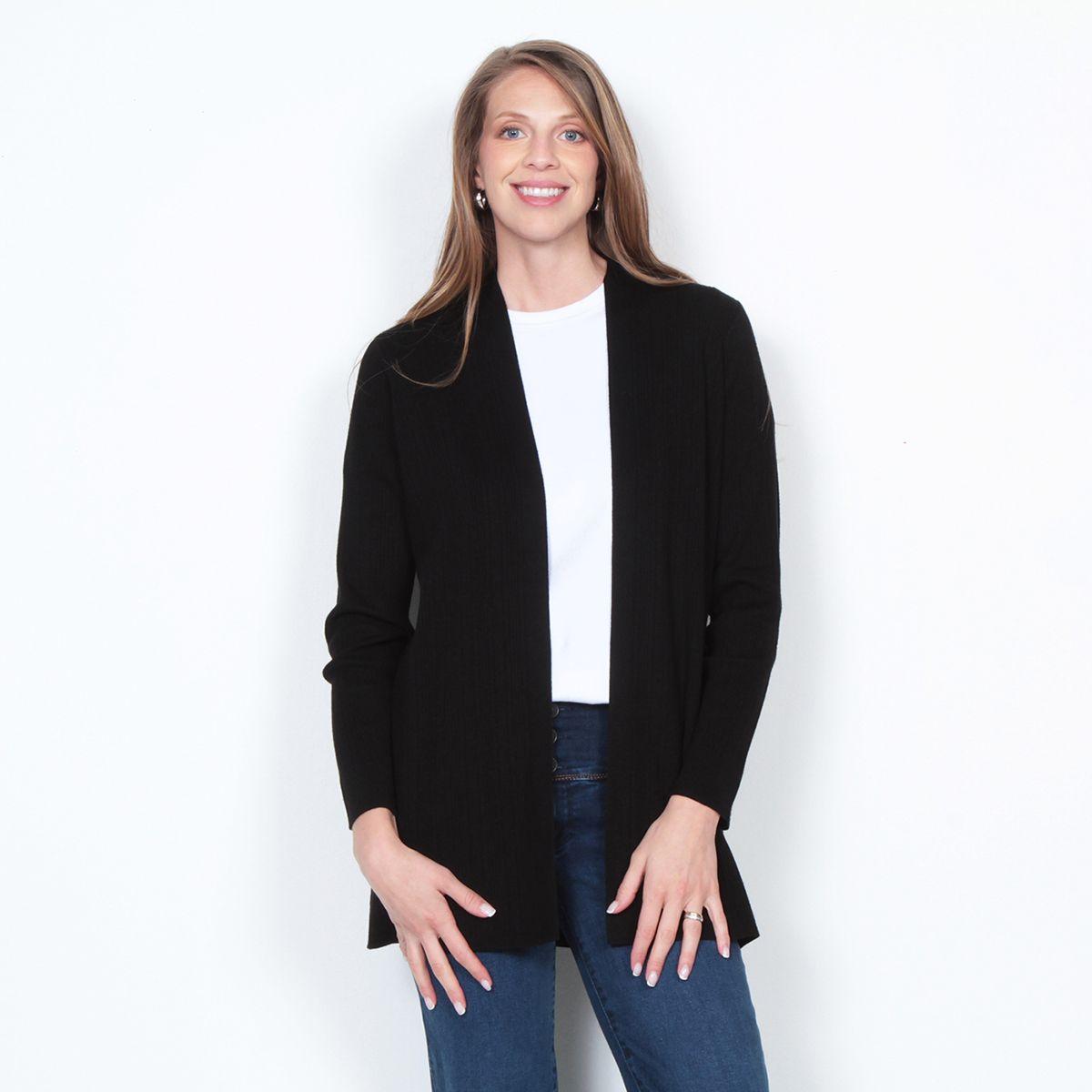 Chaleco Solido Manga Larga-0