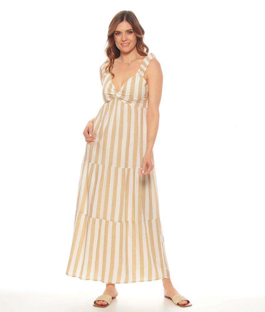 Vestido Sin Manga Estampada-0