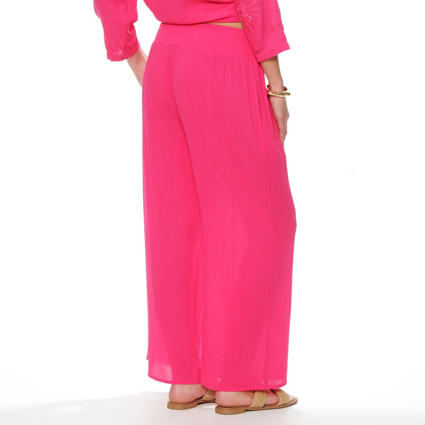 Pantalon Wide Leg Tiro Alto Pretina  Elasticada-1