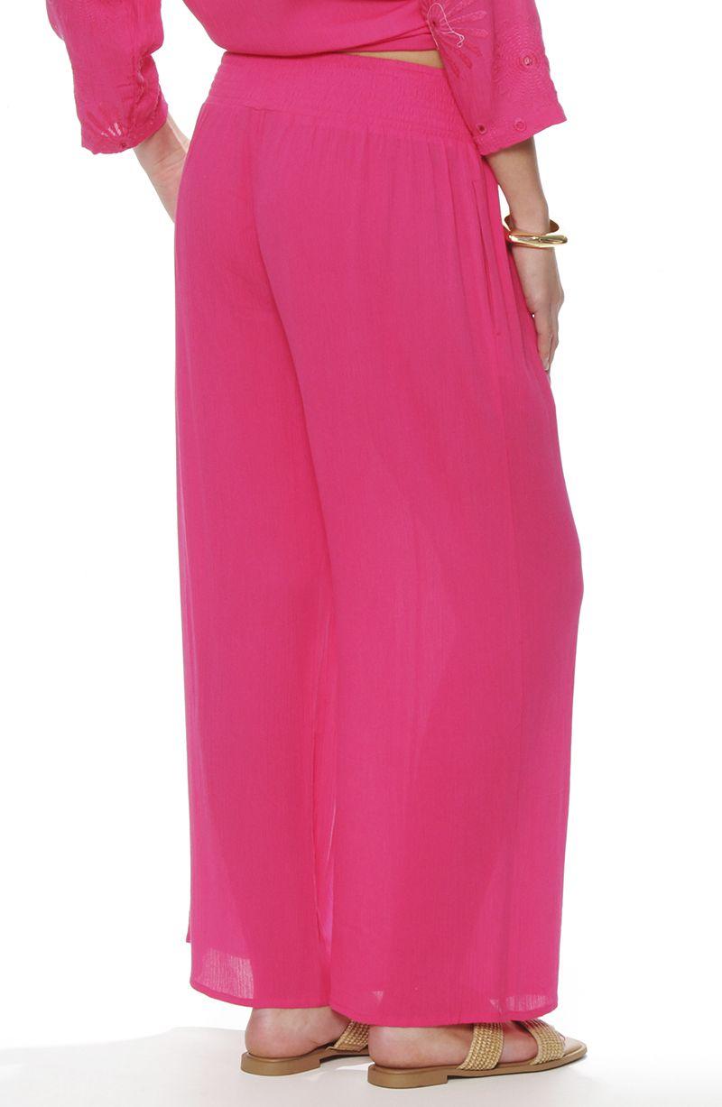 Pantalon Wide Leg Tiro Alto Pretina  Elasticada-3
