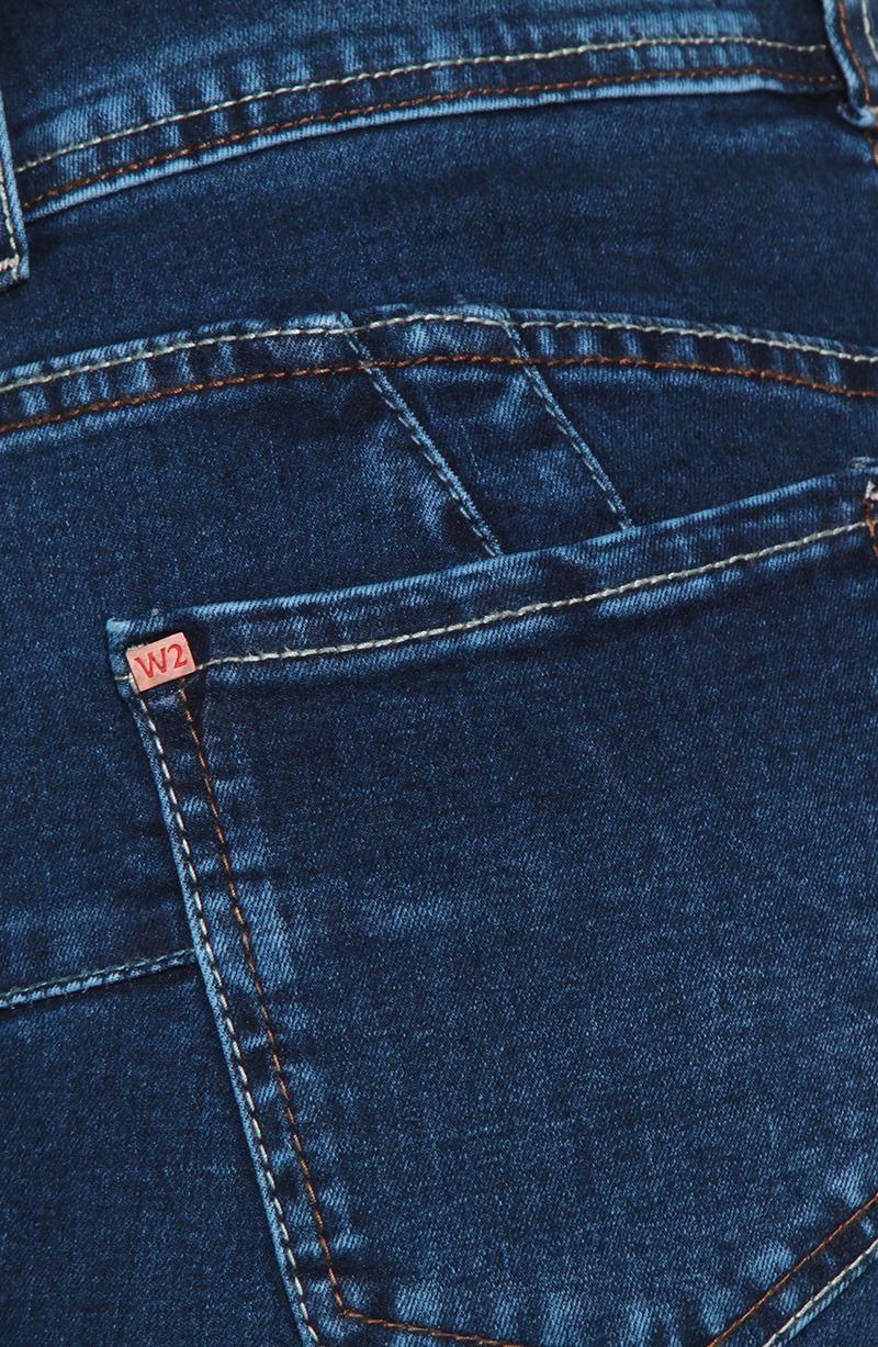 Jeans Tiro Alto Pretina Media Dos Botones Pierna Flare-7