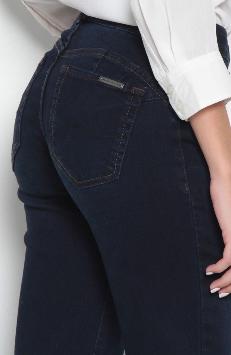 Jeans Recto Tiro Medio Pretina   Basica Un Boton-1