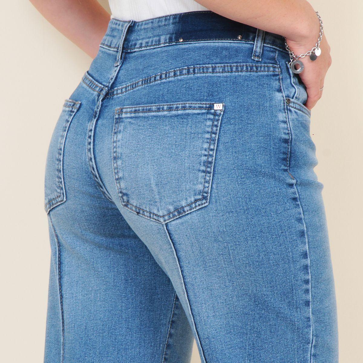 Jeans Ballon Tiro Alto Alforza Basta Roll Up Pretina 1 Boton-4