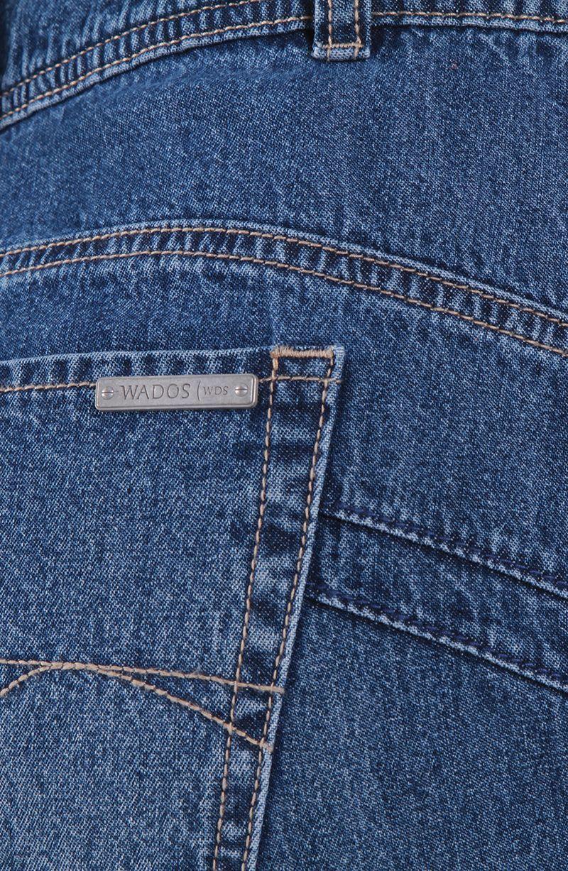 Falda Denim Pretina Media 2 Botones Con Abertura En Delantero-3
