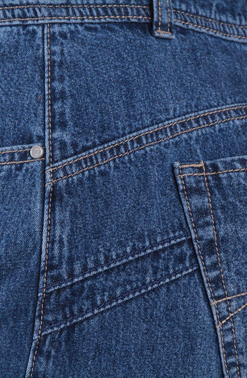 Falda Denim Pretina Media 2 Botones Con Abertura En Delantero-4