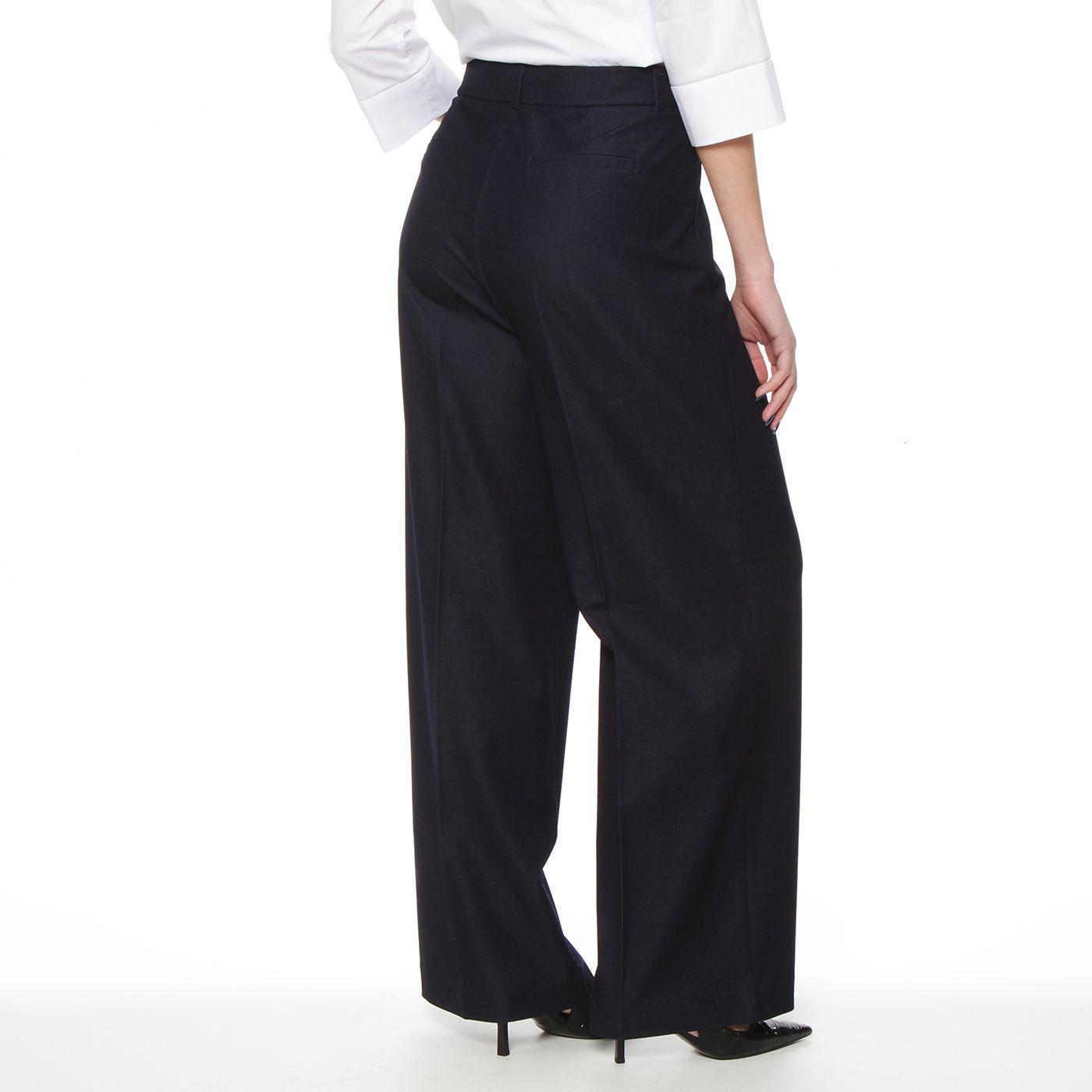 Pantalon Recto Tiro Alto  Pretina Basica-4