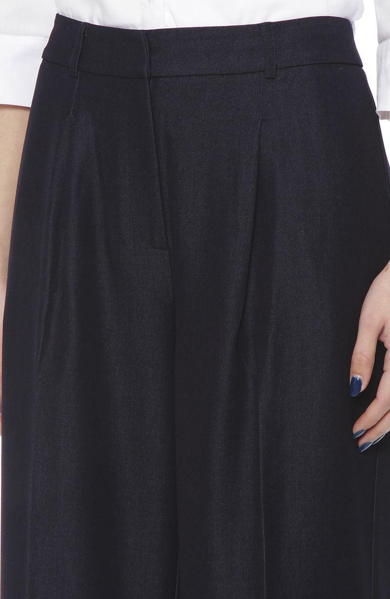 Pantalon Recto Tiro Alto  Pretina Basica-1