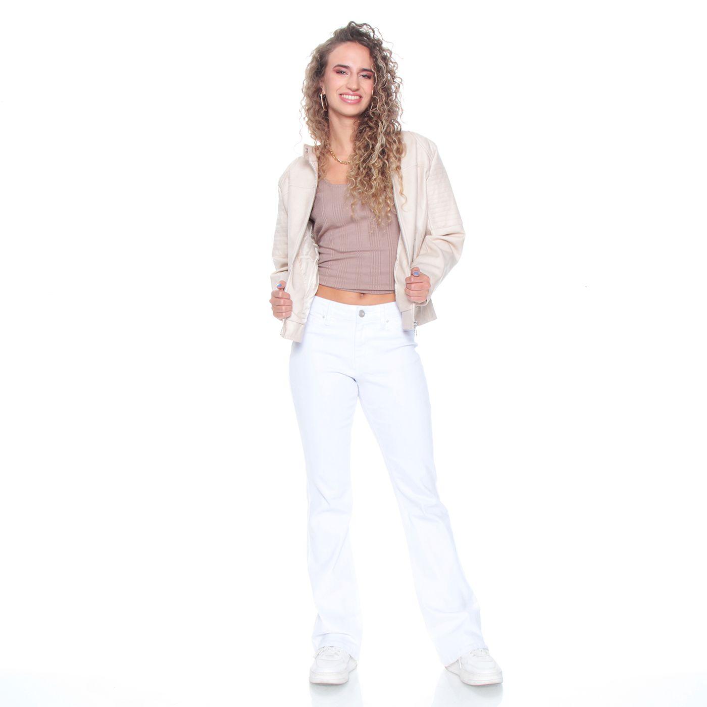 Jeans  Tiro Medio Recto Pretina Basica 1 Boton-6