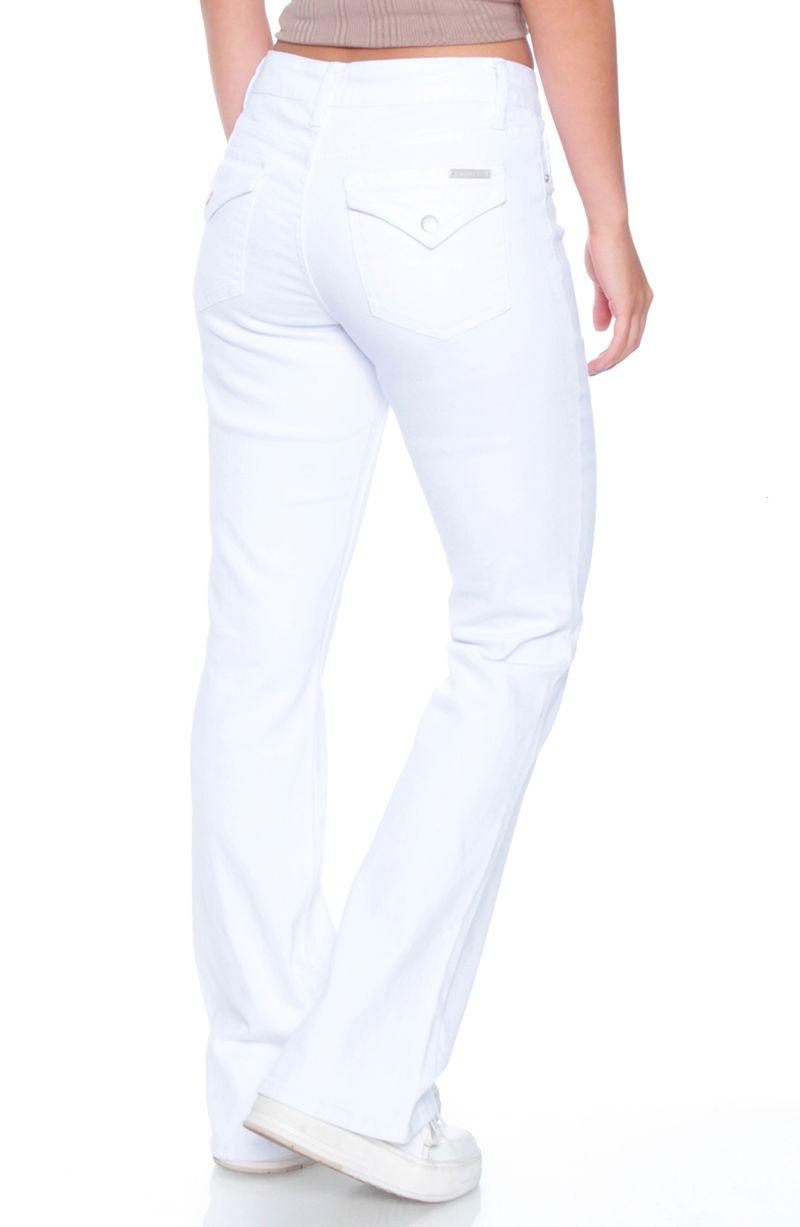 Jeans  Tiro Medio Recto Pretina Basica 1 Boton-4